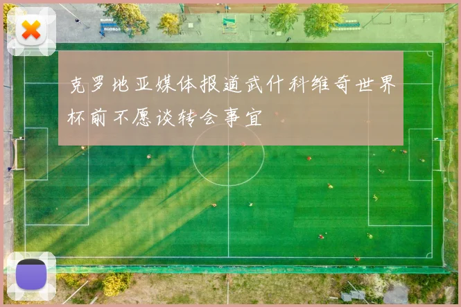 克罗地亚媒体报道武什科维奇世界杯前不愿谈转会事宜